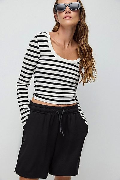 No Matter What Blusentop Gestreiftes Langarm-Basic-Shirt günstig online kaufen