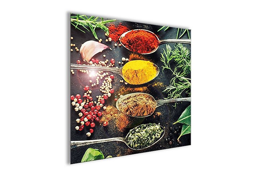 artissimo Glasbild Glasbild 50x50cm Bild aus Glas Küche Küchenbild Gewürz, günstig online kaufen