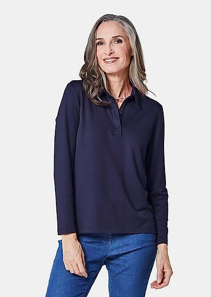 GOLDNER Poloshirt Langarm Poloshirt mit Schmuckband günstig online kaufen