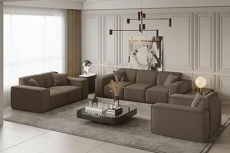 Friderik-EU Loungeset Möbelset LUGA Sofa 3-Sitzer, 2-Sitzer, Sessel, dekora günstig online kaufen