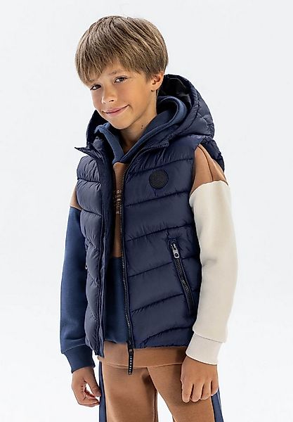 MINOTI Steppweste Ärmellose Jacke mit Badge und Kontrastdetails  (2y-14y) günstig online kaufen