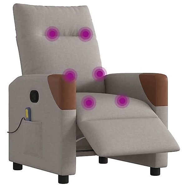 vidaXL Massagesessel Elektrisch Taupe Stoff 3324003 günstig online kaufen