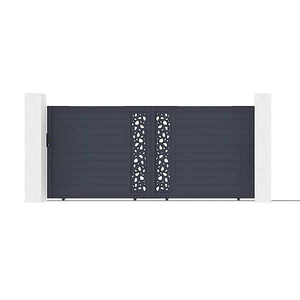 Casanoov Schiebetor 4M Sunny H 180Cm & 2 Pfosten H 190Cm Aluminium Grau günstig online kaufen