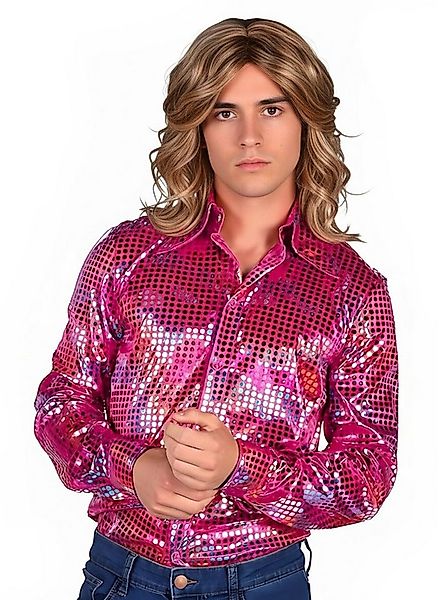 thetru Kostüm Discohemd pink, Dieses 70er Jahre Hemd macht jeder Discokugel günstig online kaufen