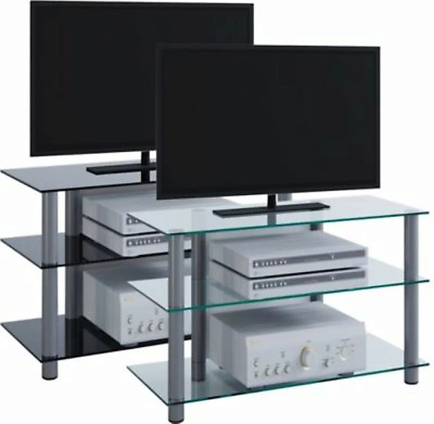 VCM TV Möbel Sideboard Fernsehschrank Rack Fernseh Board Alu Glas Tisch Sin günstig online kaufen