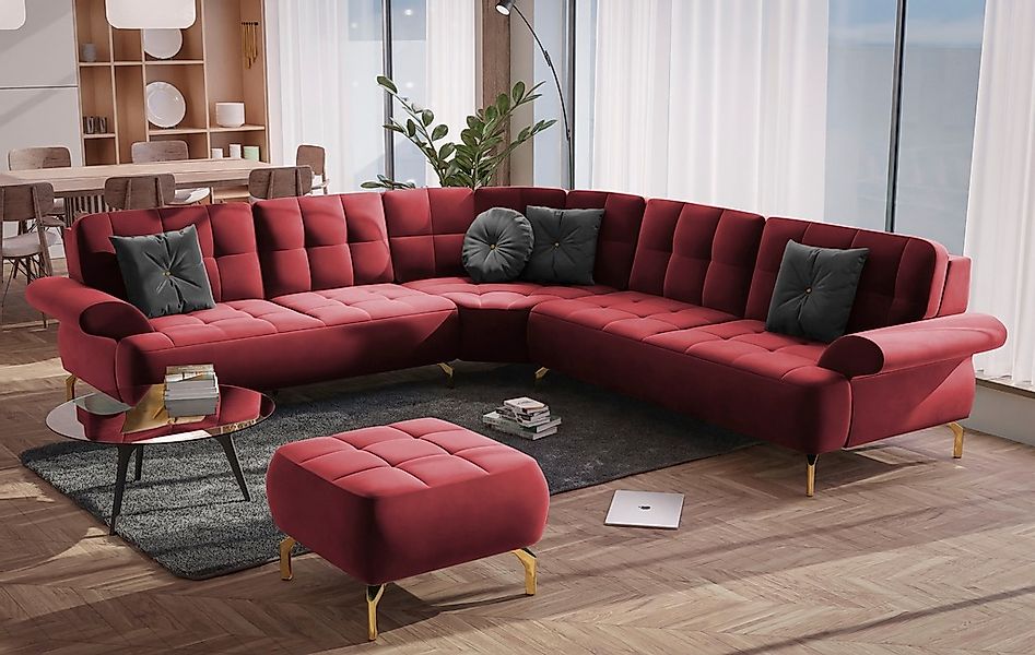 sit&more Ecksofa "Orient 1 L-Form", inkl. 4 Zierkissen mit Strass-Stein, go günstig online kaufen