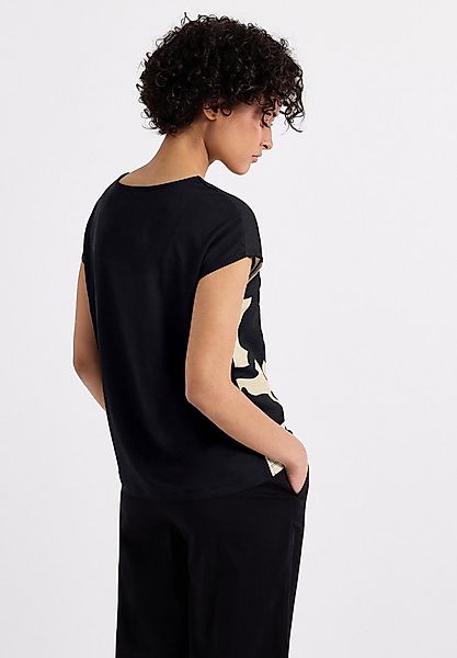 STREET ONE T-Shirt im Struktur-Mix und mit grafischem Muster vorn günstig online kaufen