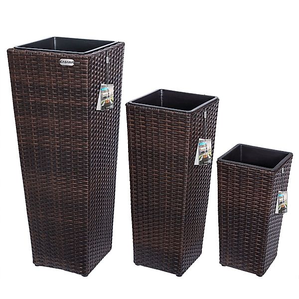 Casaria Pflanzkübel, Casaria Blumentopf 3er Set günstig online kaufen