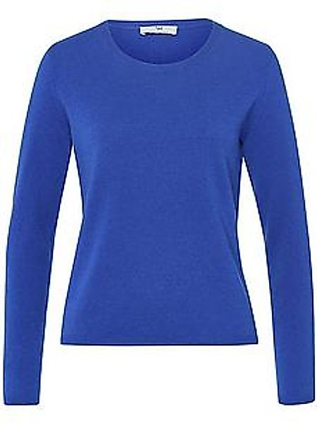 Rundhals-Pullover aus 100% Premium-Kaschmir Peter Hahn blau günstig online kaufen