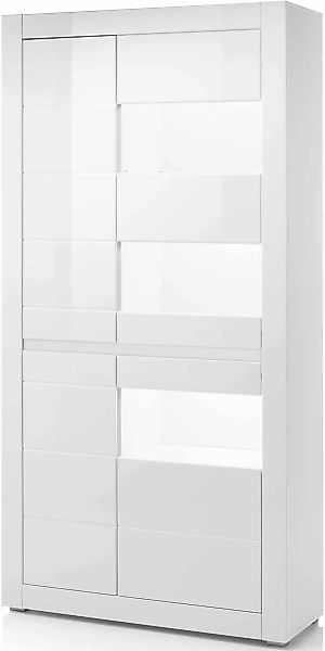 INOSIGN Vitrine "Carat", Höhe 198 cm, zwei Leisten angeliefert, 1 x grau, 1 günstig online kaufen