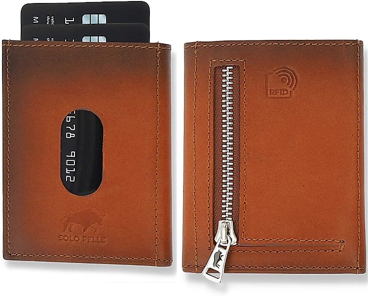 Solo Pelle Brieftasche Slim Wallet mit Münzfach [12 Karten] Slimwallet Riga günstig online kaufen