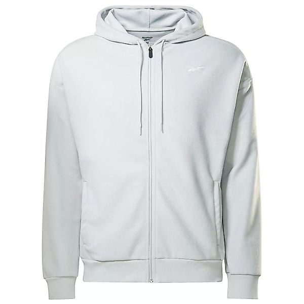 Reebok Workout Ready Fleece Sweatshirt Mit Reißverschluss XL Pure Grey 2 günstig online kaufen