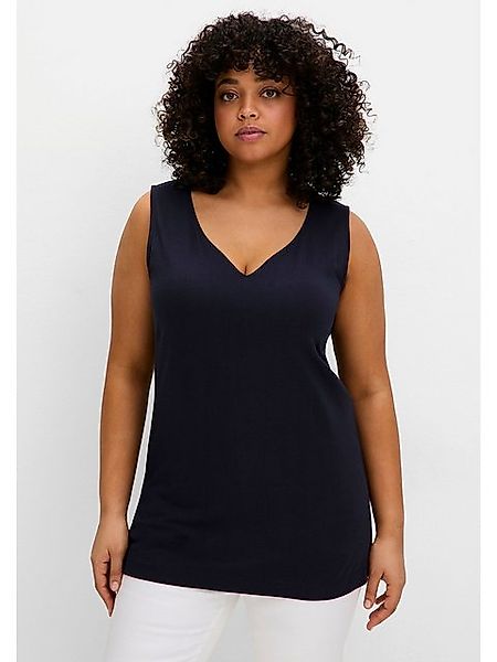 Sheego Tanktop Große Größen mit Herzausschnitt günstig online kaufen