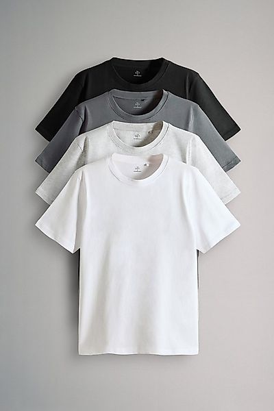 The Set T-Shirt The Set Regular Fit Kurzarm-T-Shirts im 4er-Pack (4-tlg) günstig online kaufen