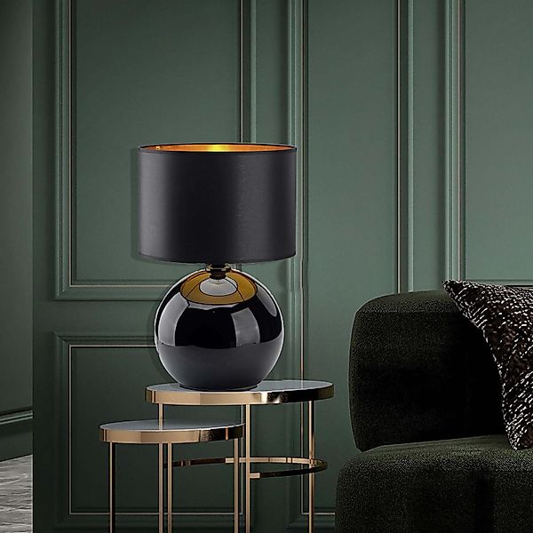 Signature Home Collection Nachttischlampe Glaslampe schwarz günstig online kaufen