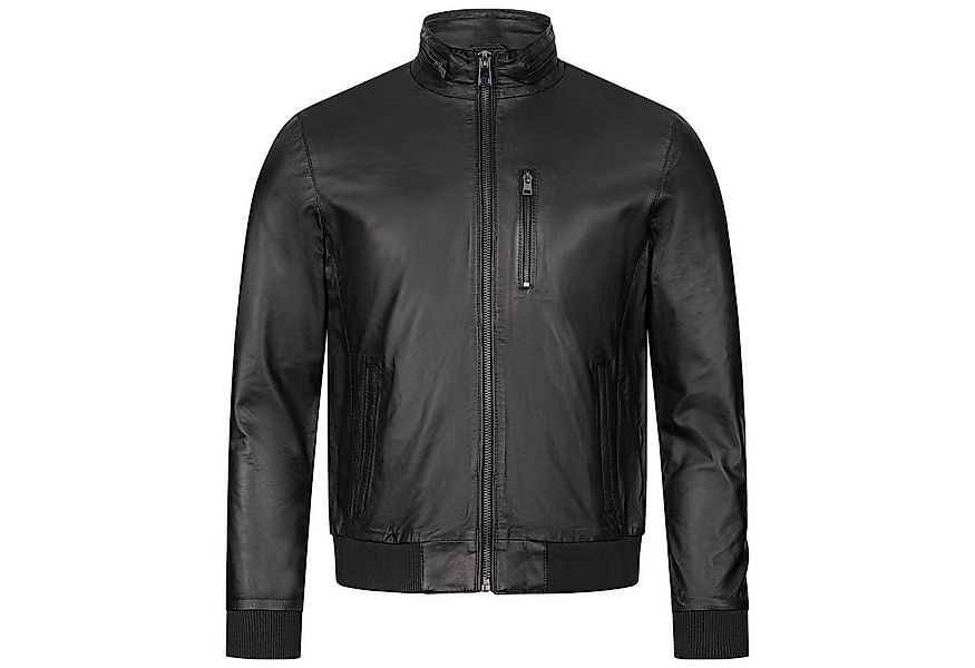 S&A Ledermoden Lederjacke Alessio Stehkragen mit Zipper günstig online kaufen