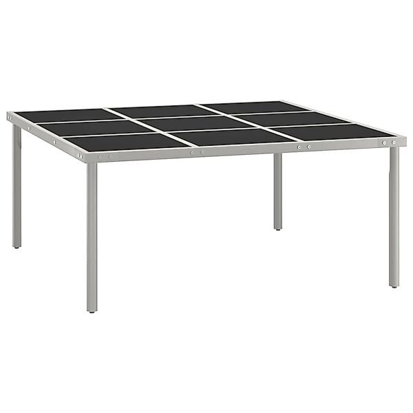 vidaXL Garten-Esstisch 170x170x74,5 cm Glas und Stahl 313084 günstig online kaufen