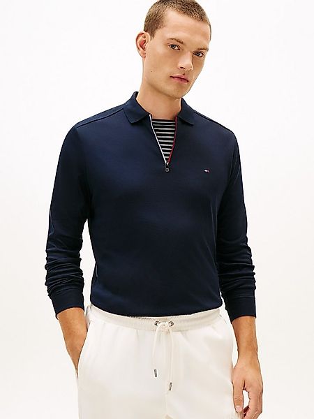 Tommy Hilfiger Langarm-Poloshirt LIQUID RWB ZIP Polokragen mit Reißverschlu günstig online kaufen