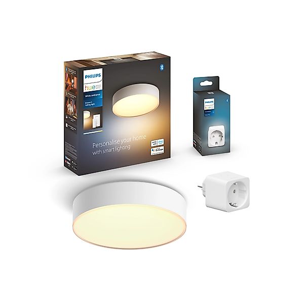 Philips Hue Bundle-Deckenleuchte Enrave S SmartPlug Ø 26,1 cm günstig online kaufen