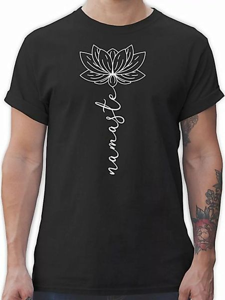 Shirtracer T-Shirt Namaste Lotusblüte Yoga Chakra Yoga und Wellness Geschen günstig online kaufen