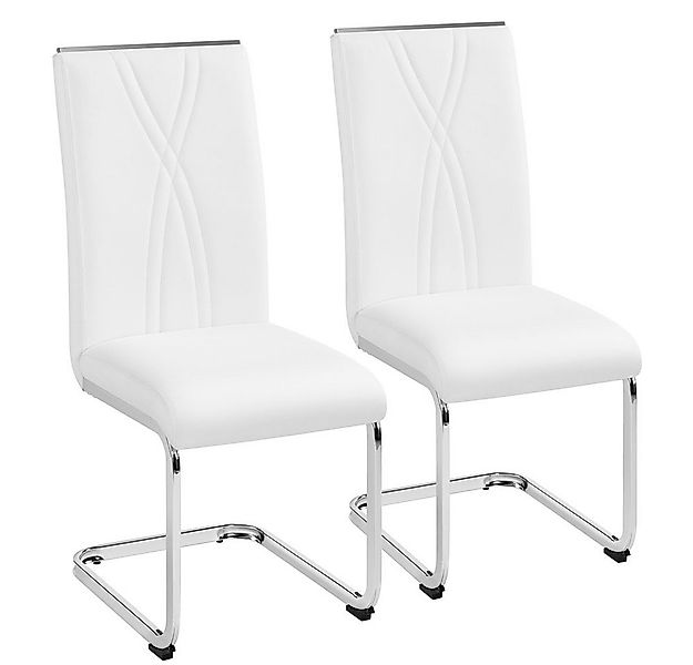 Yaheetech Esszimmerstuhl, 2er Küchenstühle-Set Schwingstuhl mit Metallunter günstig online kaufen