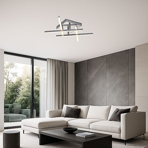MeLiTec LED Deckenleuchte D121, warmweiß, nickel günstig online kaufen