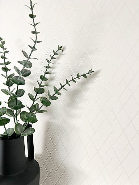 Newroom Vliestapete, Weiß Tapete Modern Linien günstig online kaufen