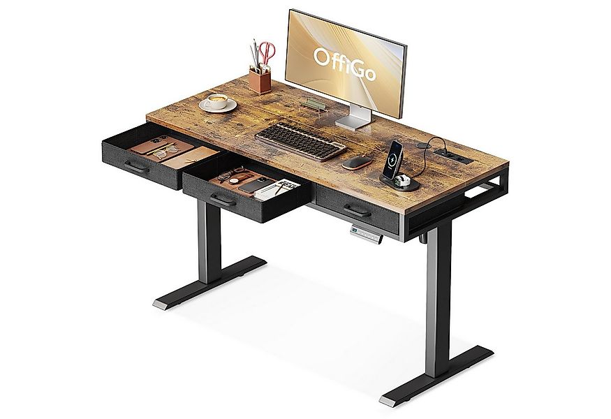 ODK Schreibtisch Höhenverstellbarer mit 3 Schubladen une Steckdose günstig online kaufen