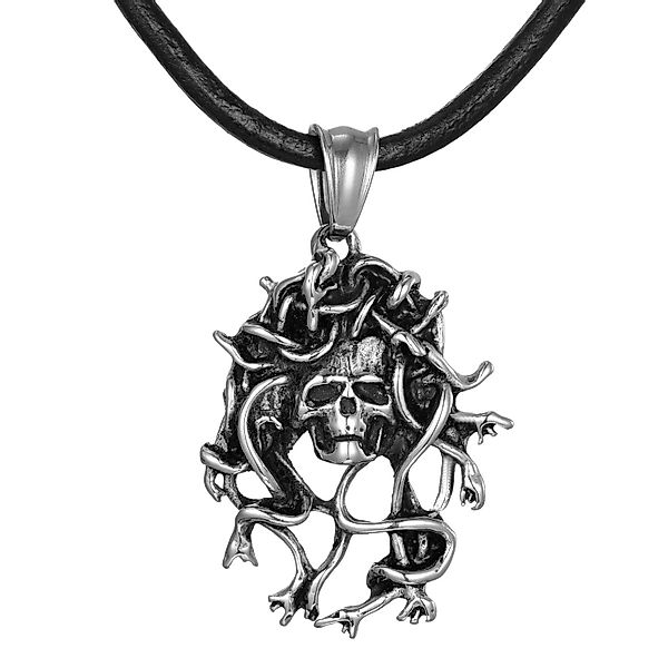 DonDon Kette mit Anhänger Lederkette Halskette günstig online kaufen
