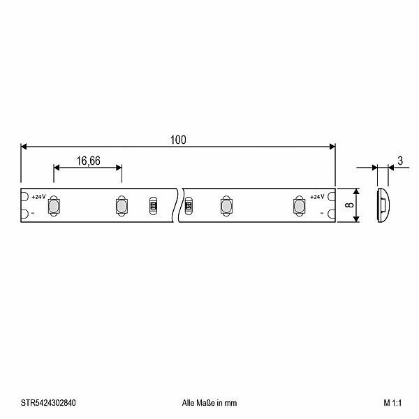 EVN STR5424 LED-Strip IP54 5m 24W 4.000K günstig online kaufen