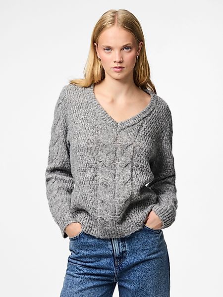 pieces Strickpullover PCNINA LS V-NECK KNIT günstig online kaufen