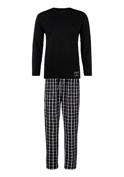 AUTHENTIC LE JOGGER Pyjama (2 tlg., 1 Stück) Schlafanzug mit karierter Webh günstig online kaufen