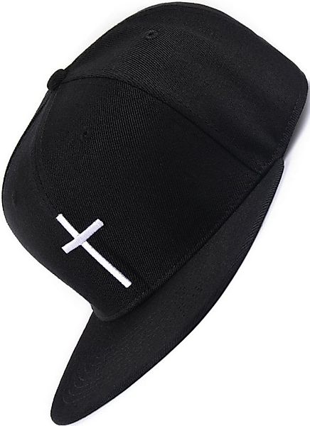 Bexxwell Snapback Cap mit Kreuz-Stickerei (optimale Passform, Unisex) günstig online kaufen