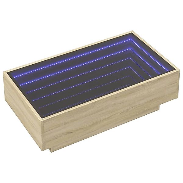vidaXL LED-Couchtisch Sonoma Eiche 90x50x30 cm Holzwerkstoff 847520 günstig online kaufen