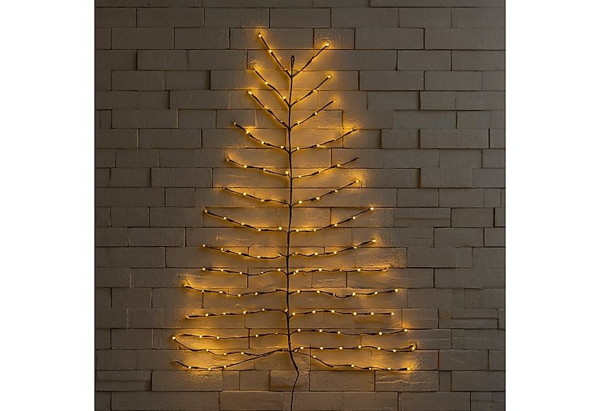 Spetebo LED Wandleuchte Weihnachtsbaum Wandbild für Außen mit Netzstecker - günstig online kaufen