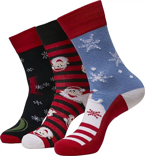 URBAN CLASSICS Freizeitsocken "Accessories Santa Ho Christmas Socks 3-Pack" günstig online kaufen