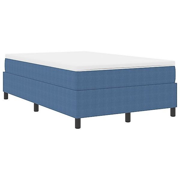 vidaXL Bett Boxspringbett Blau 120x200 cm Cord-Stoff (1-tlg) günstig online kaufen