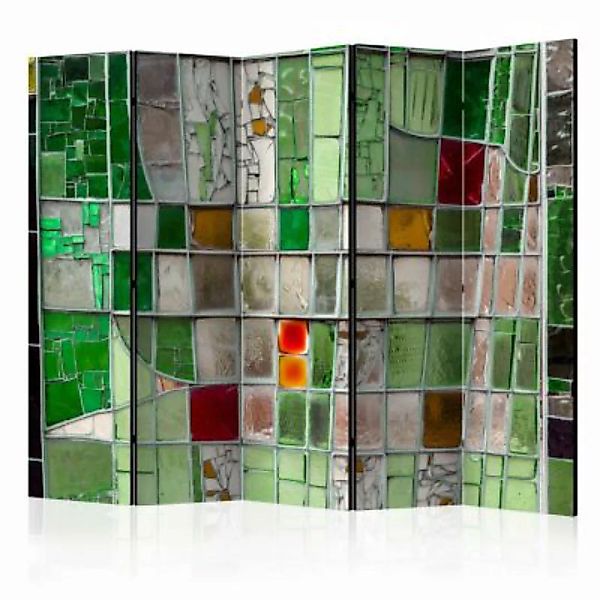 artgeist Paravent Emerald Stained Glass II [Room Dividers] mehrfarbig Gr. 2 günstig online kaufen