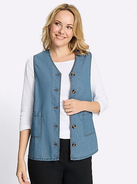 Sieh an! Jerseyweste Jeans-Weste günstig online kaufen
