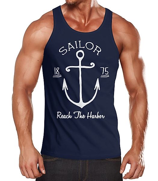 Neverless Tanktop Herren Tank-Top Anker Spirit günstig online kaufen