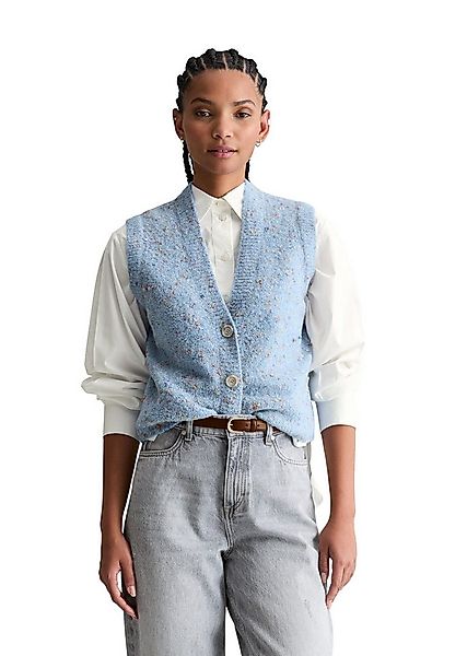 Marc O'Polo DENIM Strickweste ärmelloser Bouclé-Cardigan regular fit aus Sc günstig online kaufen