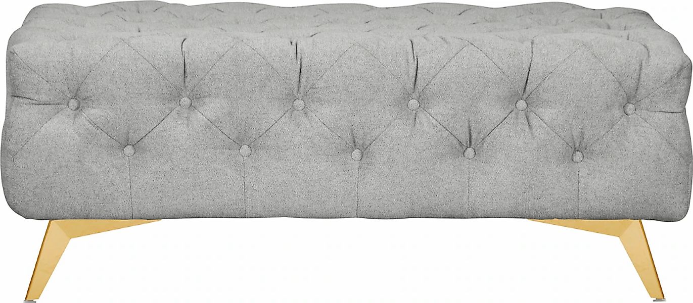 Home affaire Polsterhocker "Amaury" Chesterfield-Optik, Breite 120cm, Fußfa günstig online kaufen