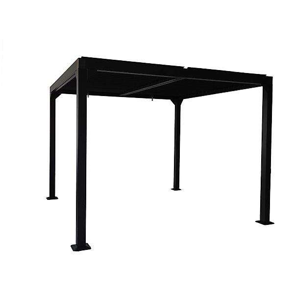 Jet-Line Gartenpavillon Dubai aus Alu mit Lamellendach 3 x 4 Meter in Anthr günstig online kaufen