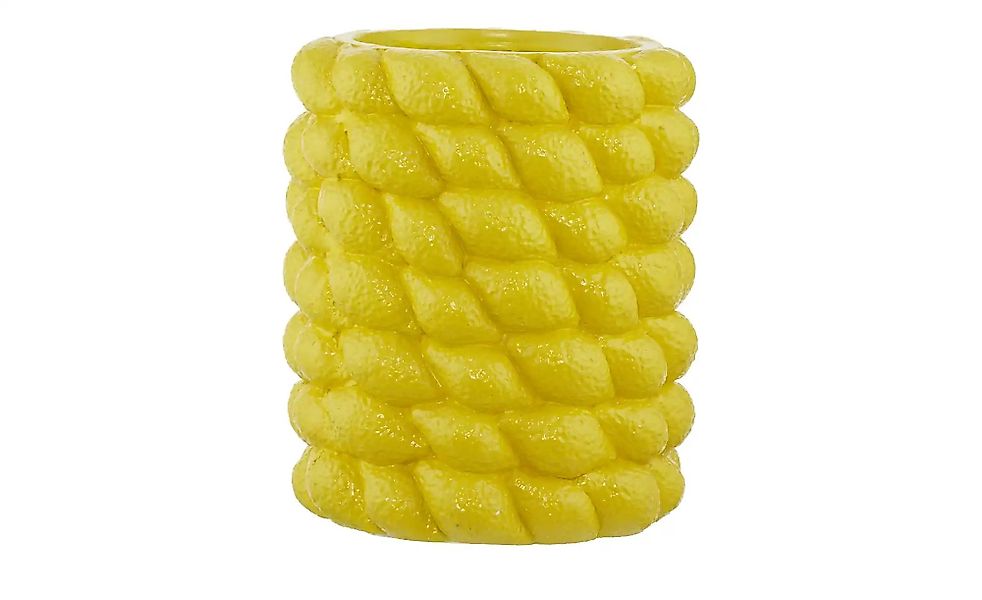 HOME STORY Übertopf Zitrone   ¦ gelb ¦ Magnesia ¦ Maße (cm): H: 29,5  Ø: 26 günstig online kaufen