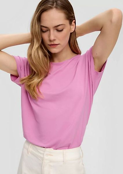 s.Oliver Shirttop Viskoseshirt mit überschnittener Schulter im Relaxed Fit günstig online kaufen