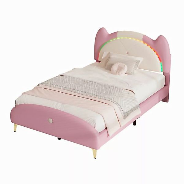 OKWISH Kinderbett Funktionsbett Polsterbett mit Holzlatten (Mit Massivholz- günstig online kaufen