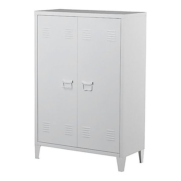 en.casa Aktenschrank »Oripää« mit 2 Türen Stahl 110x75x33 cm Weiß günstig online kaufen