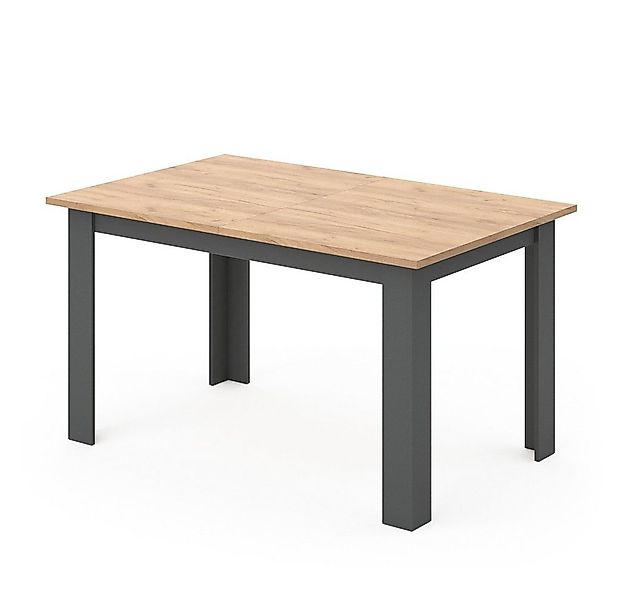Vicco Esstisch Karlos, Goldkraft Eiche/Anthrazit, 140 x 90 cm günstig online kaufen