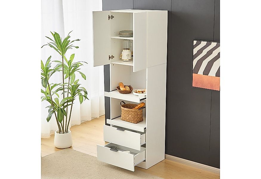OKWISH Sideboard Küchenschrank mit Schiebeböden (Küchenschränke, Wohnzimmer günstig online kaufen