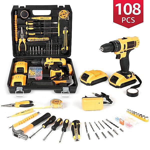 LifeImpree Akku-Bohrschrauber 21V Akkuschrauber Set, Akkubohrer günstig online kaufen
